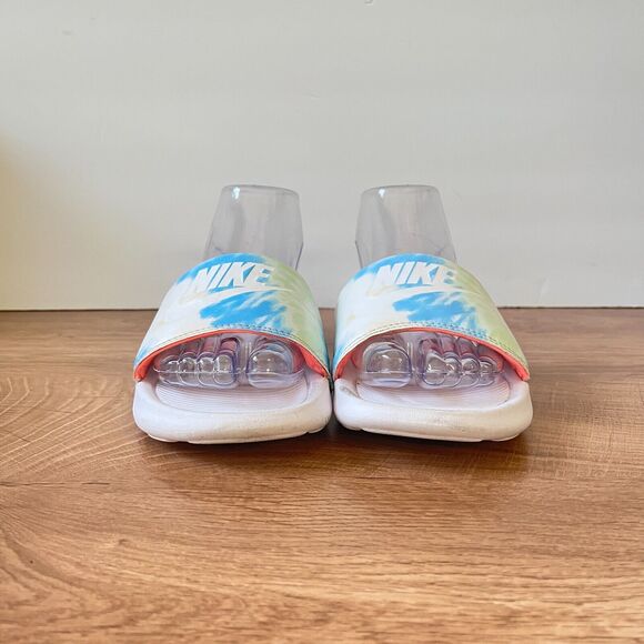 Nike Victori One Slide White Bright Mango Sapphire Sandals Women's Size 5 - Picture 3 of 9